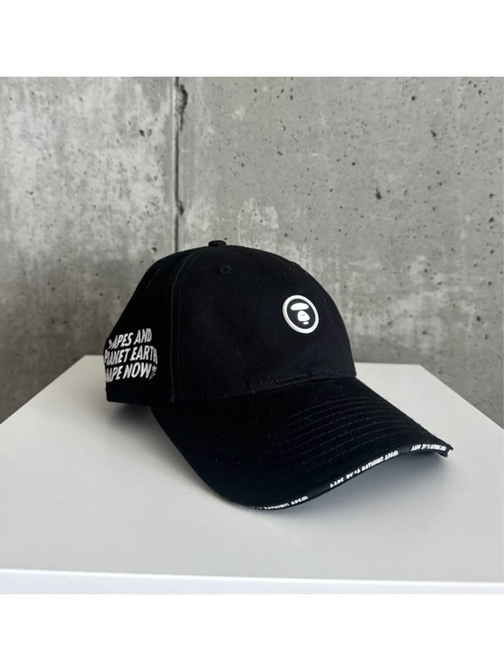 AAPE BY A BATHING APE Black Baseball Cap Hat One Size Like New